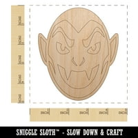 Spooky vampirska glava Halloween Oblik drveta Nedovršeni Clout Craft DIY Projekti Debele