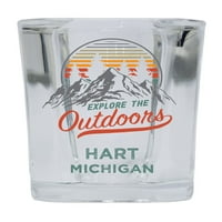 Hart Michigan istražite na otvorenom Suvenir Square Bany alkohol Staklo 4-pakovanje