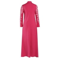 Plus size Ljetne haljine žene muslimanske haljine kaftan arap Jilbab Abaya islamska čipka u šivanju maxi haljine