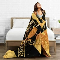 Afrička crna djevojka baca pokrivač ultra meko toplo sve sezone Dekorativne prekrivene fleke za krevet