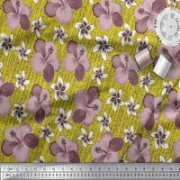 SIMOI CREPE svilena tkanina odlazi i lily cvjetni otisci tkanine širom dvorišta