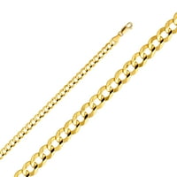Jewels 14k žuta zlatna ogrlica sa konkavnom lancu sa kopčom kandže od jastoga