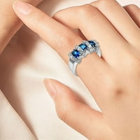 Šareni prsten za rhinestone Senior Svjetlo iz šupljeg prstena ženka Flash dijamant lično prsten svijetli