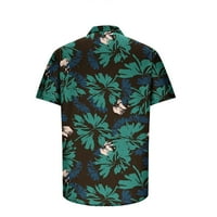 Grafikon za čišćenje havajske košulje Wyongtaooo Muška košulja, ali down down kratki rukav ljetni plažni