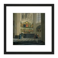 De Noters Gent AltartPiece van Eyck braće Square Drvena uokvirena zidna umjetnička slika Slika sa nosačem