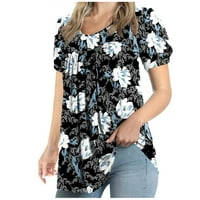Smihono ljetni peplum Henley majice za ženske košulje za odabir posade plutane labave casual closety