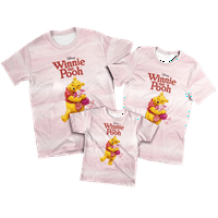 Majica Porodična odijela Winnie The Pooh Comfort Colors Thirt Momsek kratkih rukava Crt Majica Mammy & Me, Tata i sin, Baby, Kolekcija za odmor visoke kvalitete T majice, odrasli-7xl