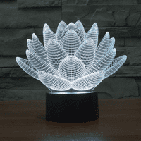 Derong Creative 3D Lotus u obliku noćne lampice promjena boje USB-a za LED ukrasna svjetla