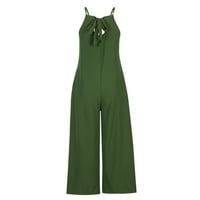 Airpow Clearsance ženska modna ljetna čvrstog ležernog camičara bez rukava bez rukava za sumrak zelena