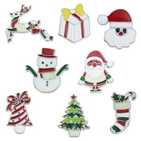 Slatki crtani božićni broš pinovi xmas nakit poklon snjegović djevojke djeca