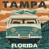 Tampa, Florida, Camper van Letterpress