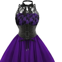 Party haljine za žene Modni gotički stil Tunic Sexy banket festival haljina čipka vintage šifon slim