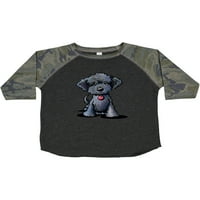 Inktastični crni doodle štene od majica malih majica malih majica ili majica