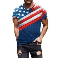 Muške majice Dan neovisnosti vrhovi Ljetni modni casual pričvrsni 3D digitalni ispis majica kratkih