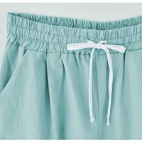 Ljetne kratke hlače za žene Ležerne prilike visokog struka Dužina koljena Dužina pamučna posteljina