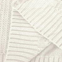 Pleteni džemper za žene Žene Dugih rukava Solid Boja V izrez Top Ležerne prilike bez labavih pletenica