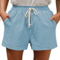 Sanviglor Women Dno Bermuda Mini pant Soled Boja kratke vruće hlače Ležerne ljetne plažne kratke hlače