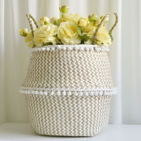 Vrtni dekor i alati Seagrass Wicker Korpa Cvjetna posuda Sklopiva košara Košarica Dekoracija za pohranu