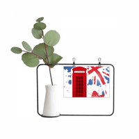 Britanija UK London Flag Crveni telefon Booth Metal Picture Frame Cerac Vase Decor