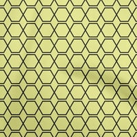 Onuone pamučne fleke srednje žute tkanine geometrijski oblik obrtni projekti Dekor tkanina štampan dvorište
