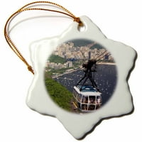 3Droza Rio de Janeiro, žičare, šećernog Peak Brazil - SA DFR - David R. Frazier - Snowflake Ornament