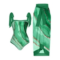 Hvyesh Ženska odijelo za kupanje Tummy Control Colet kostim i šifonske suknje za kupaći kostim i šifon