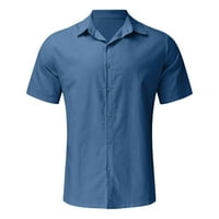 Havajska majica za muškarce kratki rukav labav Fit Summer Beach majica haljina plava l