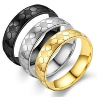 Prstenovi od nehrđajućeg čelika za muškarce Vjenčanje prsten za nogometni uzorak za nogometne dječake Prijatelje Pokloni