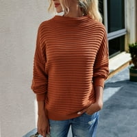 Ženski džemperi plus veličina pulover za čišćenje žena modna čvrsta boja visoke ovratnike dugih rukava