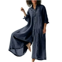 Gathrrgyp hlače za žensko čišćenje ispod 5 dolara, ženska ležerna čvrsta spuštanje pamučna posteljina za reputicu sa patentnim zatvaračem