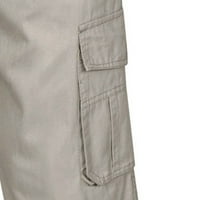Turilly Muške hlače čišćenje muške pamučne i posteljine elastične struk pomiješane prozračne ugodne