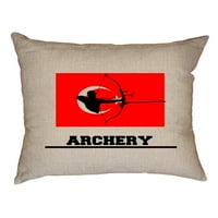 Turska Olimpijsko - streličarstvo - zastava - silueta ukrasna posteljina bacač jastuk jastuk sa umetanjem