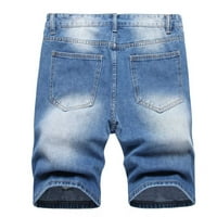 Štednja Bermuda za muškarce traper kratke hlače sa mikro elastičnim fit jednim džepovima za patentne