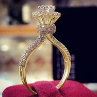 Keusn bijeli kameni prsten ručno razigrani rez vjenčani angažman nakit poklon