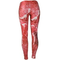 Ženske haljine Kraj-sezonski čišćenje dame digitalni peto-cvjetni meso tiskati fitness tekuće donje hlače crvene boje