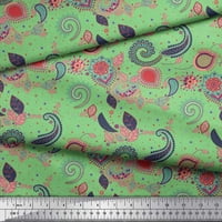 Soimoi Velvet tkanina Paisley & cvjetna umjetnička odštampana tkanina od dvorišta široka