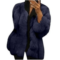 Ženski luksuzni krzneni kaputi zima plus veličina topla mekana plišana fleece sherpa jakna za večernje