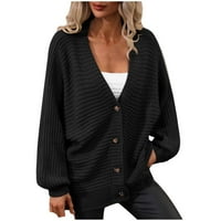 Hodadles New Fashion Ženski jesenski duks za čišćenje - pulover casual štanda crna veličina S