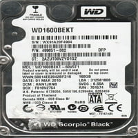 WD1600BEKT-60V5T1, DCM Hantjhnb, Western Digital 160GB SATA 2. Hard disk