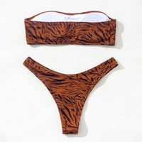 Žene kupaćih kostima Ženska seksi moda Leopard Print Split kupaći kostimi Bikini kupaći kostimi dva ženska kupaći kupaći kostimi Nylon Spande Wine s