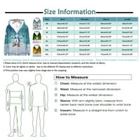 Muškarci Chrismas 3D Štampana modna jakna patentni kaputić sa kapuljačom sa kapuljačom sa kaputima Zippergrayxxxl
