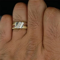 Žuti zlatni dijamantski vjenčani prsten za vjenčanje