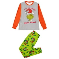 Grinch Božićne pidžame za obitelj, Grinch Family Božićne PJS Usklađivanje set za spavanje za odmor za odrasle dječje dijete