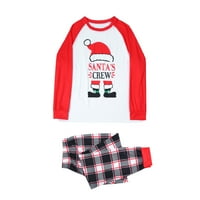 Podudaranje obiteljske božićne pidžame božićne vilice za rešenje za rezanje i pletene hlače Xmas za