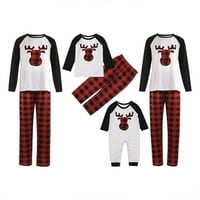 Božićni podudaranje porodice pidžama Outfit Xmas PJS PLAIRANA PAJAMAS za bebu, djecu, tinejdžere i odrasle