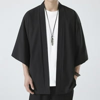 Muška jakna od punog pada kimona otvorena prednja kardigan ogrtač