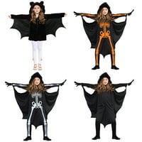 WightLink Cosplay odjeća crna šišmiša romana prozračna cosplay bez mirisa djeca za Halloween vuku odjeću