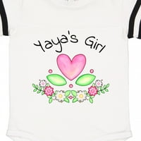 Inktastična Yaya's Girl - Cvijeće srca Poklon Baby Girl Bodysuit