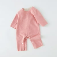 Baby Girl Boy s dugim rukavima Topla Romper Crtani ispis Jesenski zimsko spavanje Pajamas odijelo odjeća