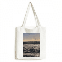 Sunshine Ocean Water Wave Naucnosti Nature Slika Tote Platnena Torba za kupovinu Satchel Casual torba